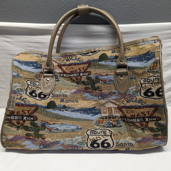 Route 66 Tapestry Travel Bag - Picture 1 of 8